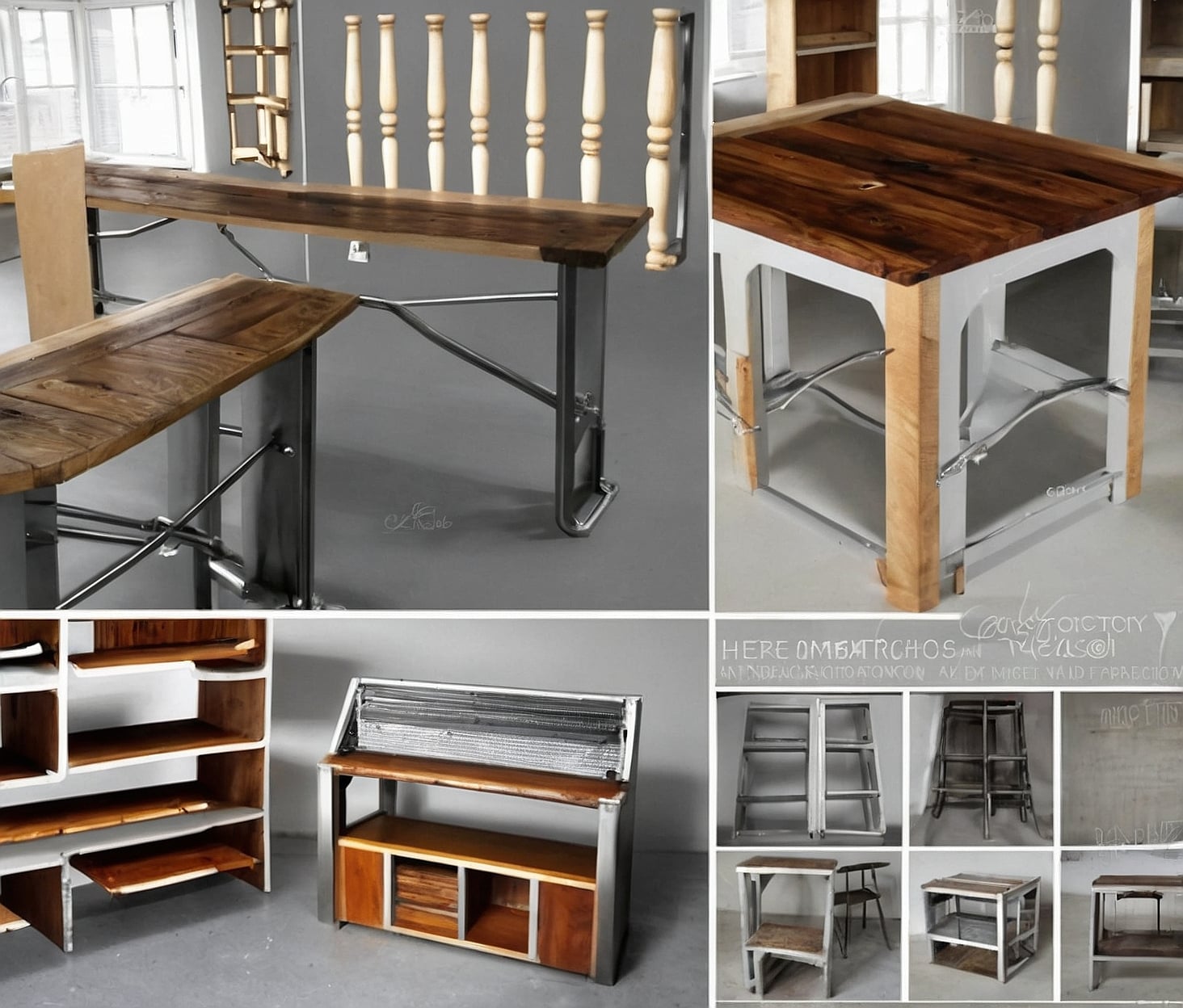 Muebles a medida en hierro y madera